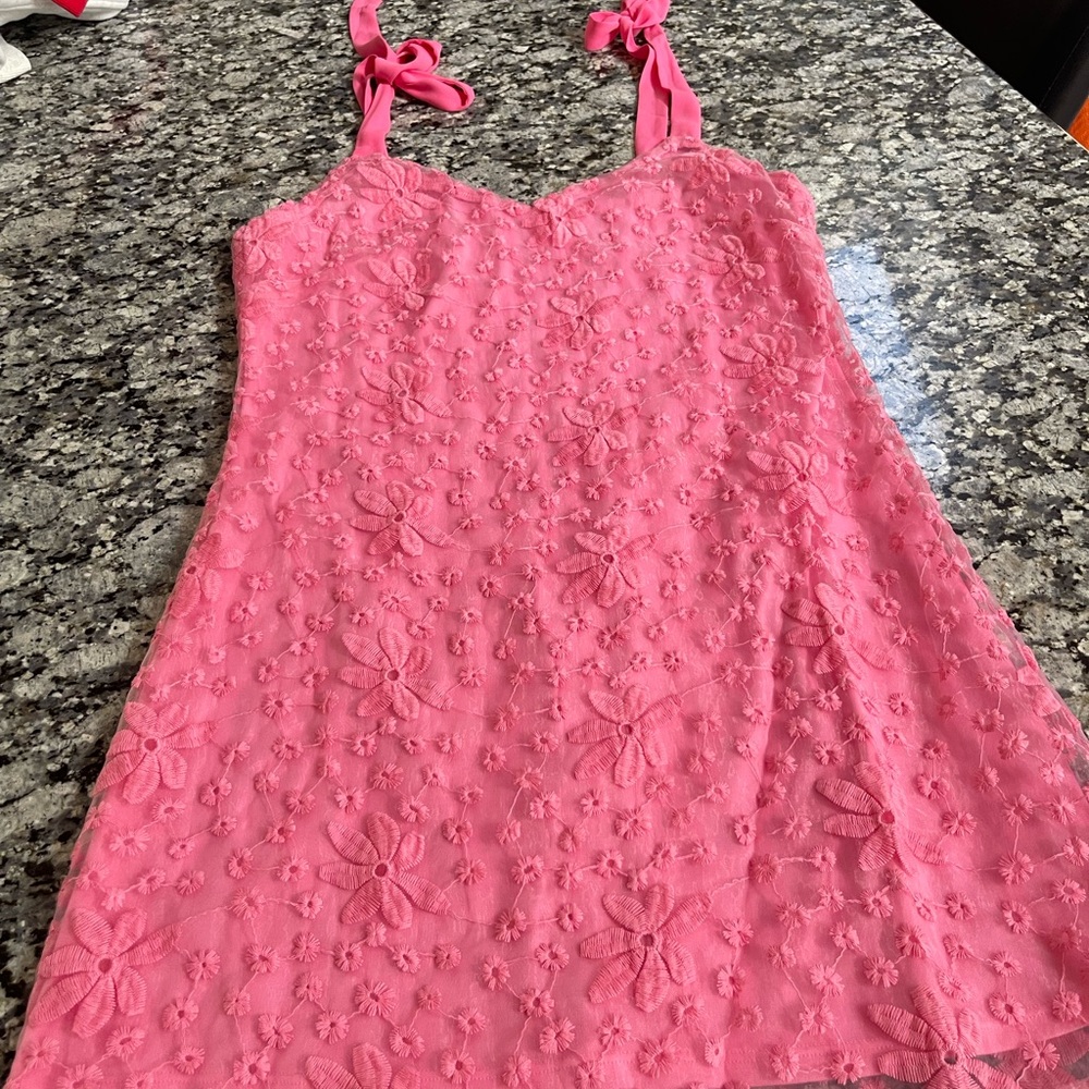 Francesca’s Floral Embroidered Dress